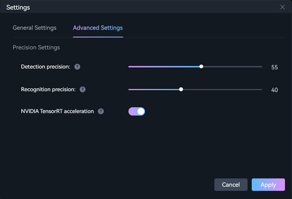 advanced settings